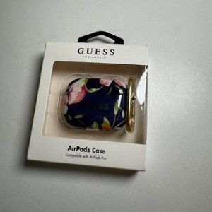 Guess Los Angeles Floral Airpods Case Compatible With Airpods/Airpods 2  NAVY